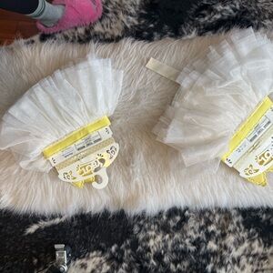 Newborn White and Yellow Tulle tutu Matching Set